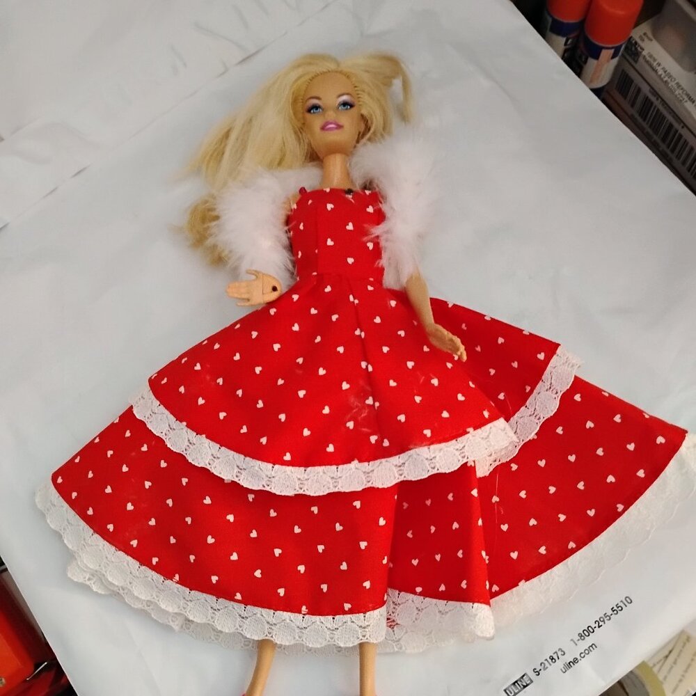OOAK Valentine Barbie - Doll and Handmade Outfit #7
